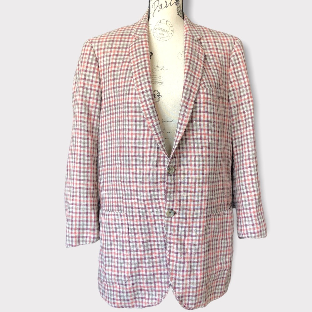 Oversized Italian Wool Silk and Linen Blazer Women’s Large